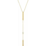 Diamond Lariat Necklace .06 ctw 16-18" - Henry D Jewelry