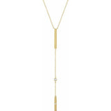 Diamond Lariat Necklace .06 ctw 16-18" - Henry D Jewelry