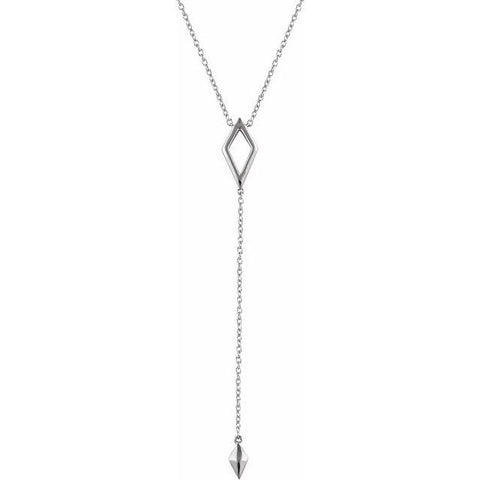 Geometric Lariat Necklace 16-18" - Henry D Jewelry