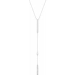 Diamond Lariat Necklace .06 ctw 16-18" - Henry D Jewelry