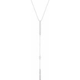 Diamond Lariat Necklace .06 ctw 16-18" - Henry D Jewelry