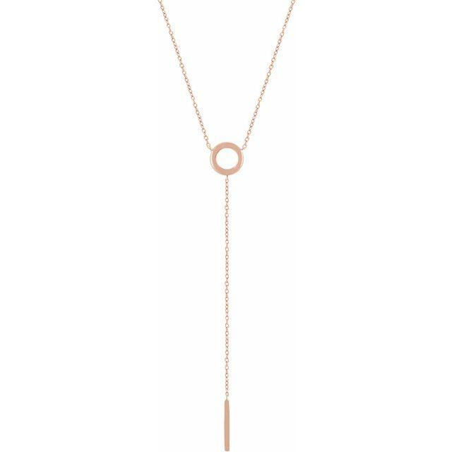 Circle & Bar Lariat Necklace – Henry D