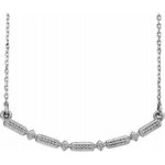 Beaded Bar Necklace 16-18" - Henry D Jewelry