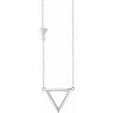 Triangle Necklace 18" - Henry D Jewelry