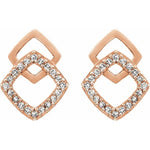 Geometric Diamond Earrings 1/10 ctw