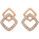 Geometric Diamond Earrings 1/10 ctw