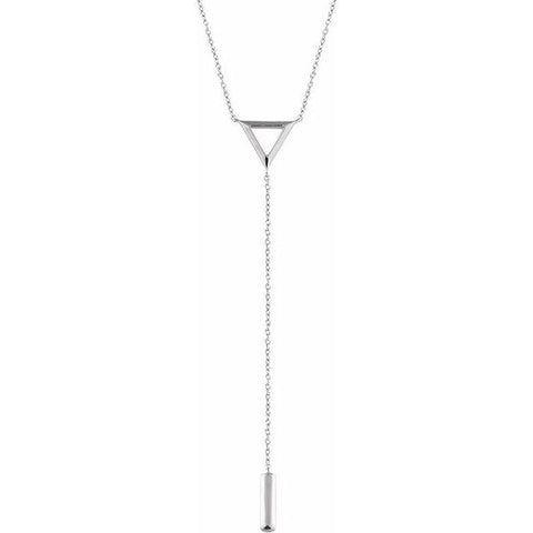 Triangle Lariat Necklace 16-18" - Henry D Jewelry