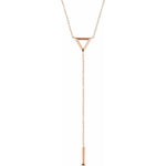 Triangle Lariat Necklace 16-18" - Henry D Jewelry