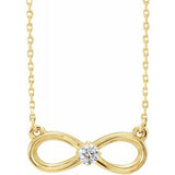 Diamond Infinity Necklace 1/10 ctw 16-18" - Henry D Jewelry