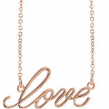 "Love" Necklace 16.5" - Henry D Jewelry