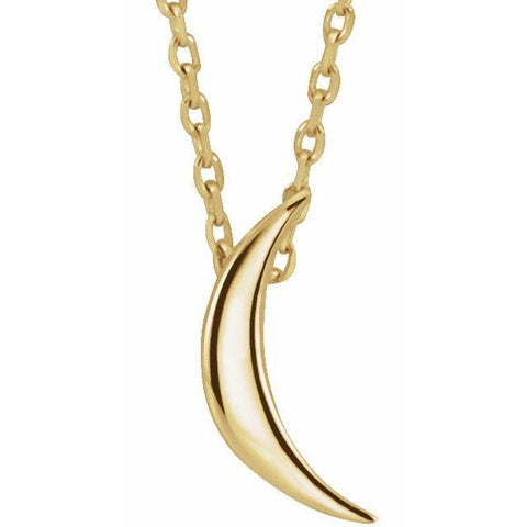 Petite Crescent Necklace 16-18" - Henry D Jewelry