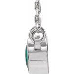 Emerald Solitaire Necklace 16" - Henry D Jewelry