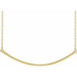 Curved Bar Necklace 16-18" - Henry D Jewelry