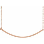 Curved Bar Necklace 16-18" - Henry D Jewelry