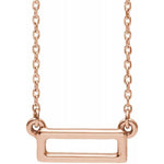 Petite Rectangle Necklace 16-18" - Henry D Jewelry