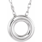 Small Circle Necklace - Sterling Silver