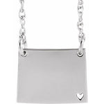 State with Heart-Pierced City Necklace