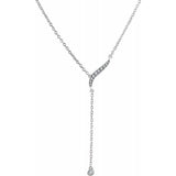 Diamond Lariat Necklace 1/10 ctw 16-18" - Henry D Jewelry