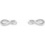 Infinity Earrings - 14K White Gold