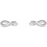 Infinity Earrings - 14K White Gold