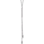 Diamond Bar Lariat Necklace 1/10 ctw 16-18" - Henry D Jewelry