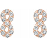 Infinity Diamond Earrings 1/6 ctw