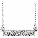 Geometric Diamond Bar Necklace .05 ctw