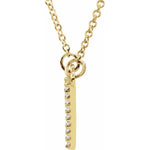 Diamond Triangle Necklace 1/10 ctw 16" - Henry D Jewelry