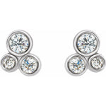 Geometric Diamond Cluster Earrings 1/5 ctw