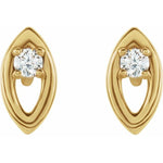 Diamond Solitaire Earrings .05 ctw
