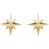 Diamond Star Earrings .03 ctw