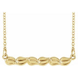 Leaf Bar Necklace 16-18" - Henry D Jewelry