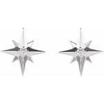 Diamond Star Earrings .03 ctw