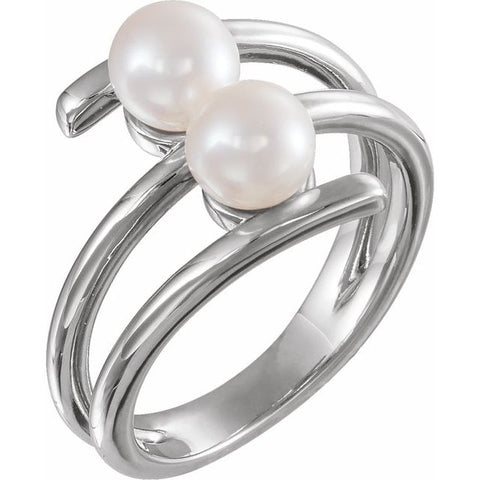 Freshwater Pearl Ring - 14K White Gold