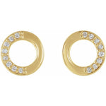 Diamond Circle Earrings .08 ctw