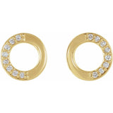 Diamond Circle Earrings .08 ctw
