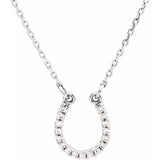 Diamond Horseshoe Necklace .07 ctw 16" - Henry D Jewelry