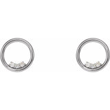 Diamond Circle Earrings 1/6 ctw