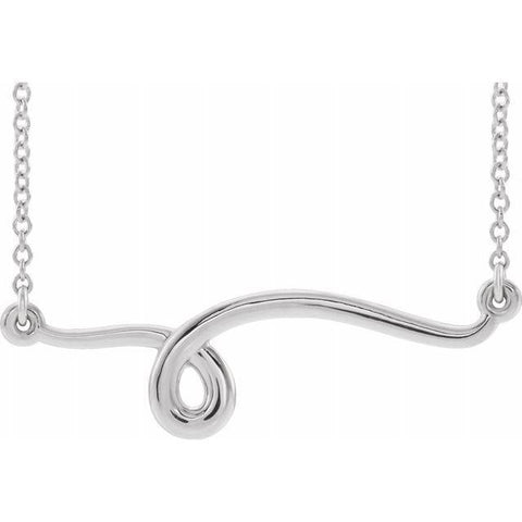 Freeform Bar Necklace 18" - Henry D Jewelry
