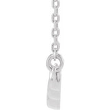 Diamond Chevron Bar Necklace 1/8 ctw 18" - Henry D Jewelry