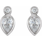 Diamond Bezel Set Earrings 1/3 ctw - Henry D Jewelry