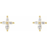 Diamond Cross Earrings 1/3 ctw - Henry D Jewelry