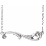 Freeform Bar Necklace 18" - Henry D Jewelry