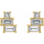 Geometric Diamond Cluster Earrings 1/4 ctw