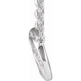 Diamond Circle Necklace .06 ctw 18" - Henry D Jewelry
