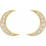 Crescent Diamond Earrings 1/10 ctw