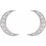 Crescent Diamond Earrings 1/10 ctw