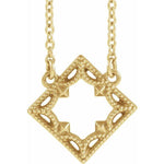Vintage-Inspired Geometric Necklace 18" - Henry D Jewelry