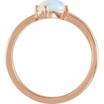 Ethiopian Opal & Diamond Ring .015 ctw
