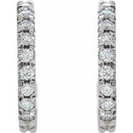 Lab-Grown Diamond French-Set Hoop Earrings 5/8 ctw